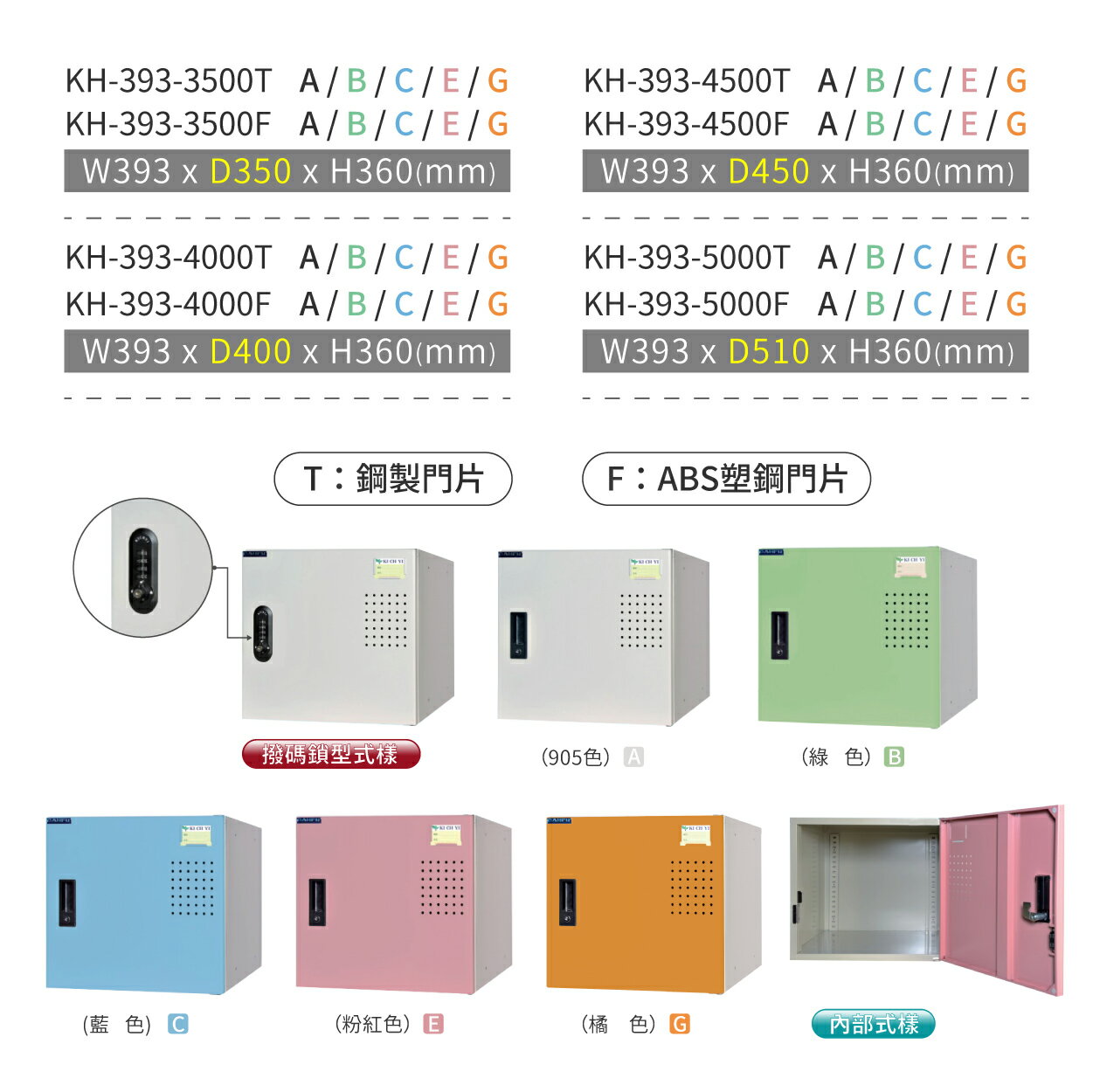 大富D5KH-393-3500F (粉/綠/藍/橘/905色)新型多用途收納置物櫃收納櫃