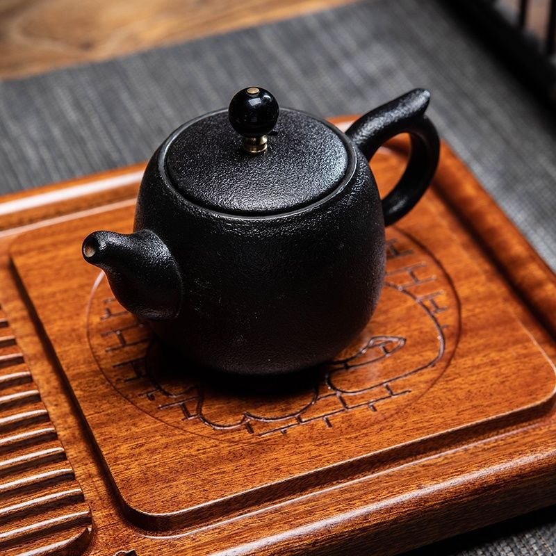 茶盤 實木小茶盤整塊原木家用干泡臺一人用茶具托盤小型茶海排水式