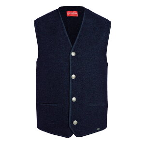 奧地利精品 GIESSWEIN 服飾-高級壓縮羊毛-經典款背心 (男裝/丈青藍)