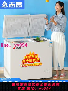 志高一級節能雙溫冰柜家用冷凍保鮮兩用小型節能省電雙門商用冷柜