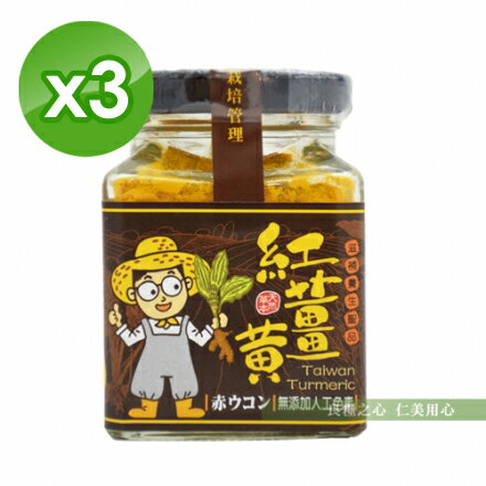 豐滿生技 台灣有機紅薑黃粉(50g/瓶)x3