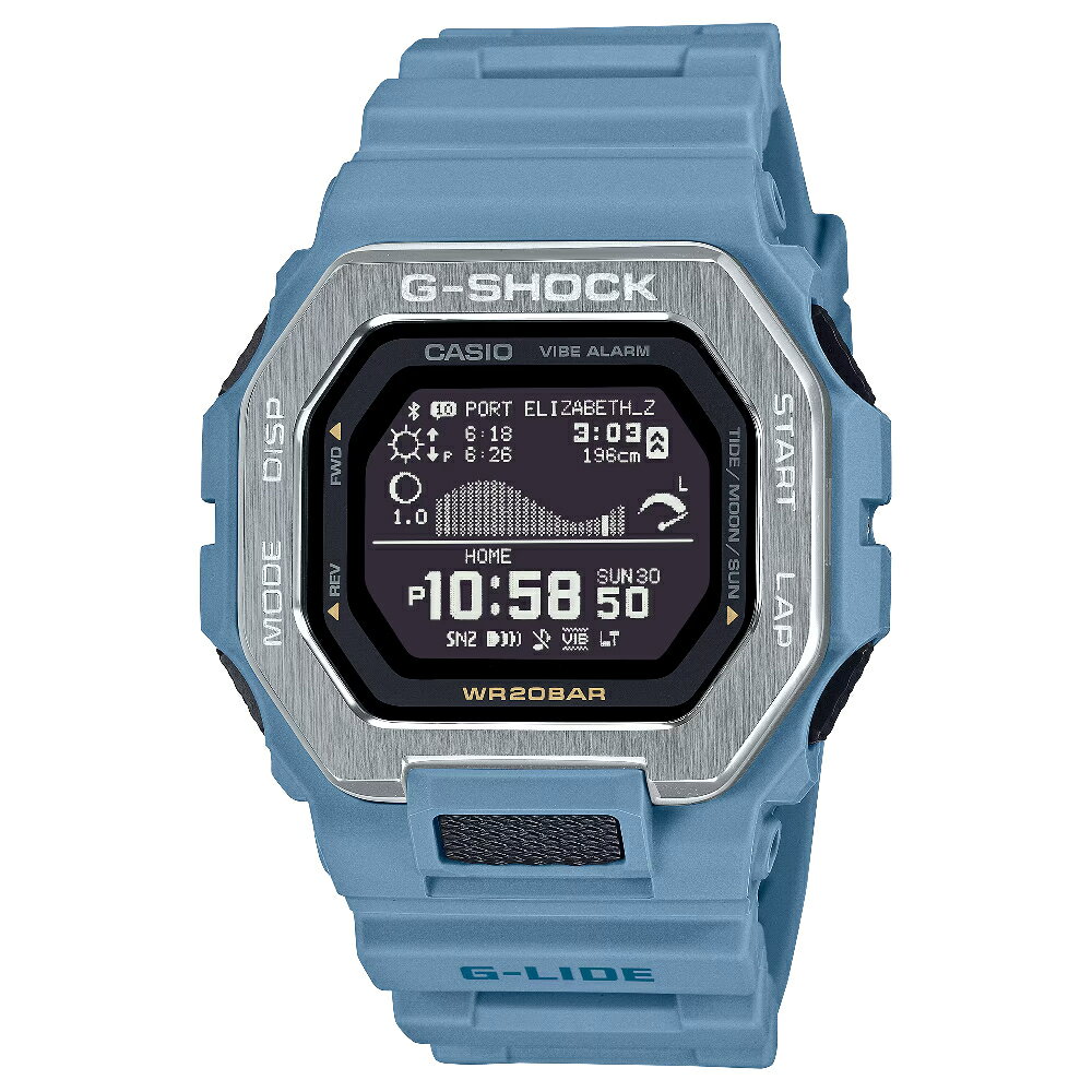 CASIO卡西歐 G-LIDE系列 GBX-100-2A 衝浪藍芽數位錶 藍 46mm｜樂天全館特惠中★指定刷卡回饋10%