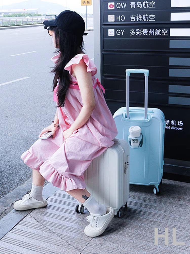 HL 2023新款行李箱拉鏈款靜音萬向輪拉桿箱26寸旅行箱男女學生密碼箱
