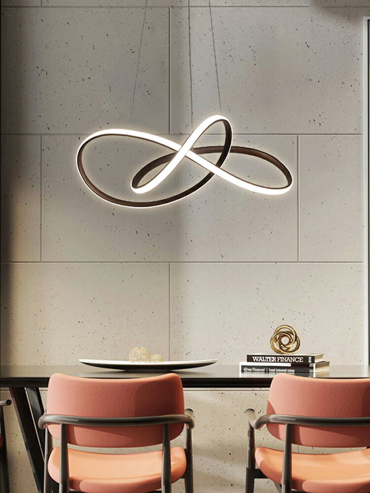 極簡線條感餐廳吊燈現代簡約餐桌飯桌飯廳燈個性創意藝術前臺吊燈