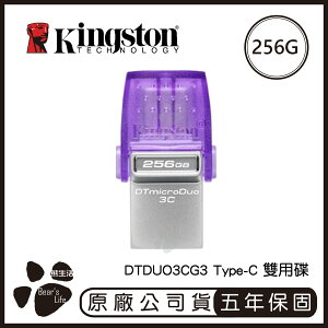 【超取免運】KINGSTON 金士頓 USB Type-C 雙用隨身碟 256G DTDUO3CG3 隨身碟 256GB 手機隨身碟