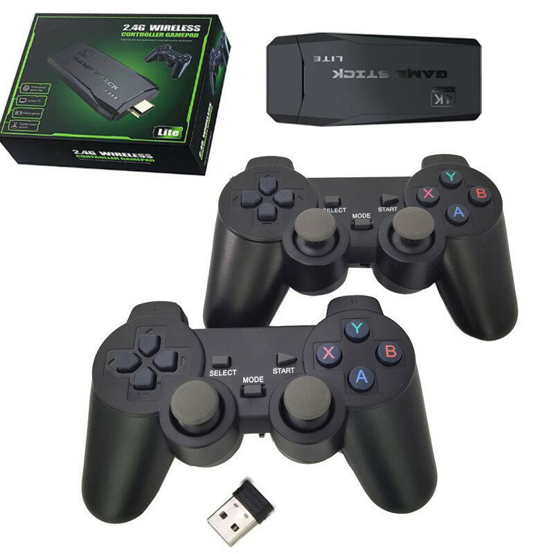 無線雙打手柄4K超高畫質HDMI懷舊家用電視遊戲棒M8記憶體64G遊戲主機