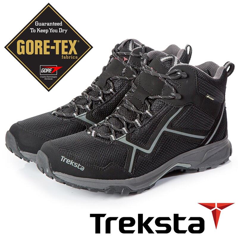 【Treksta 韓國】STA 102 MID LACE 男 GTX 防水中筒健行鞋『黑灰』KR20CM