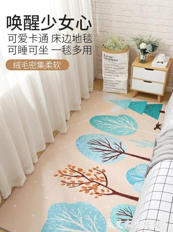 【九折】地毯ins風少女臥室床邊地毯可睡可坐網紅同款地墊子女生房間家用免洗