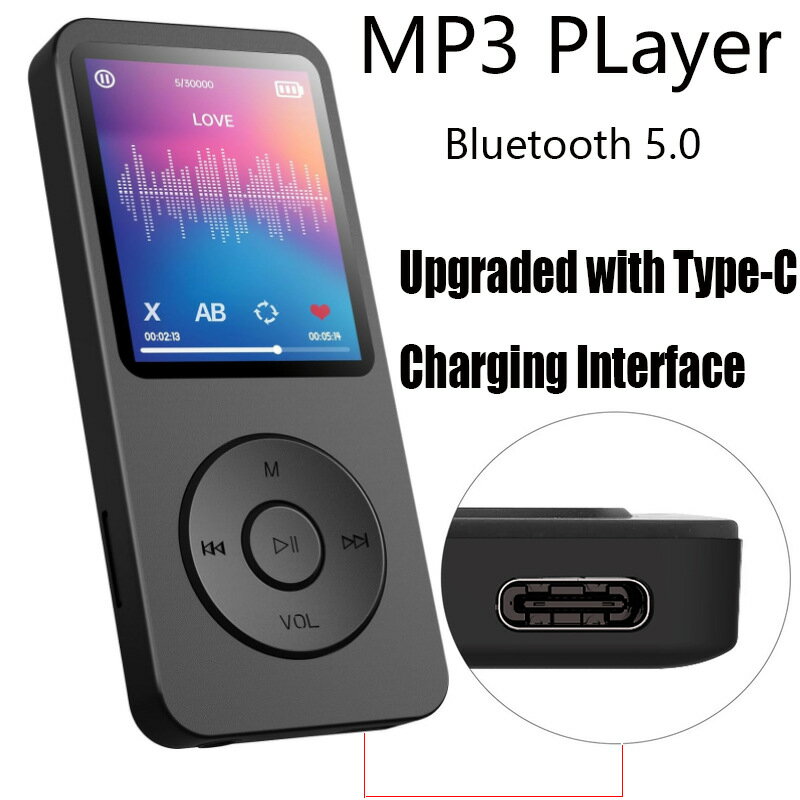 【藍芽無損音質】MP3播放器 隨身聽 MP4播放器 音樂播放器 藍芽播放器 FM收音機 電子書功能 外放喇叭 無損音樂解碼 輕巧便攜 學生運動必備