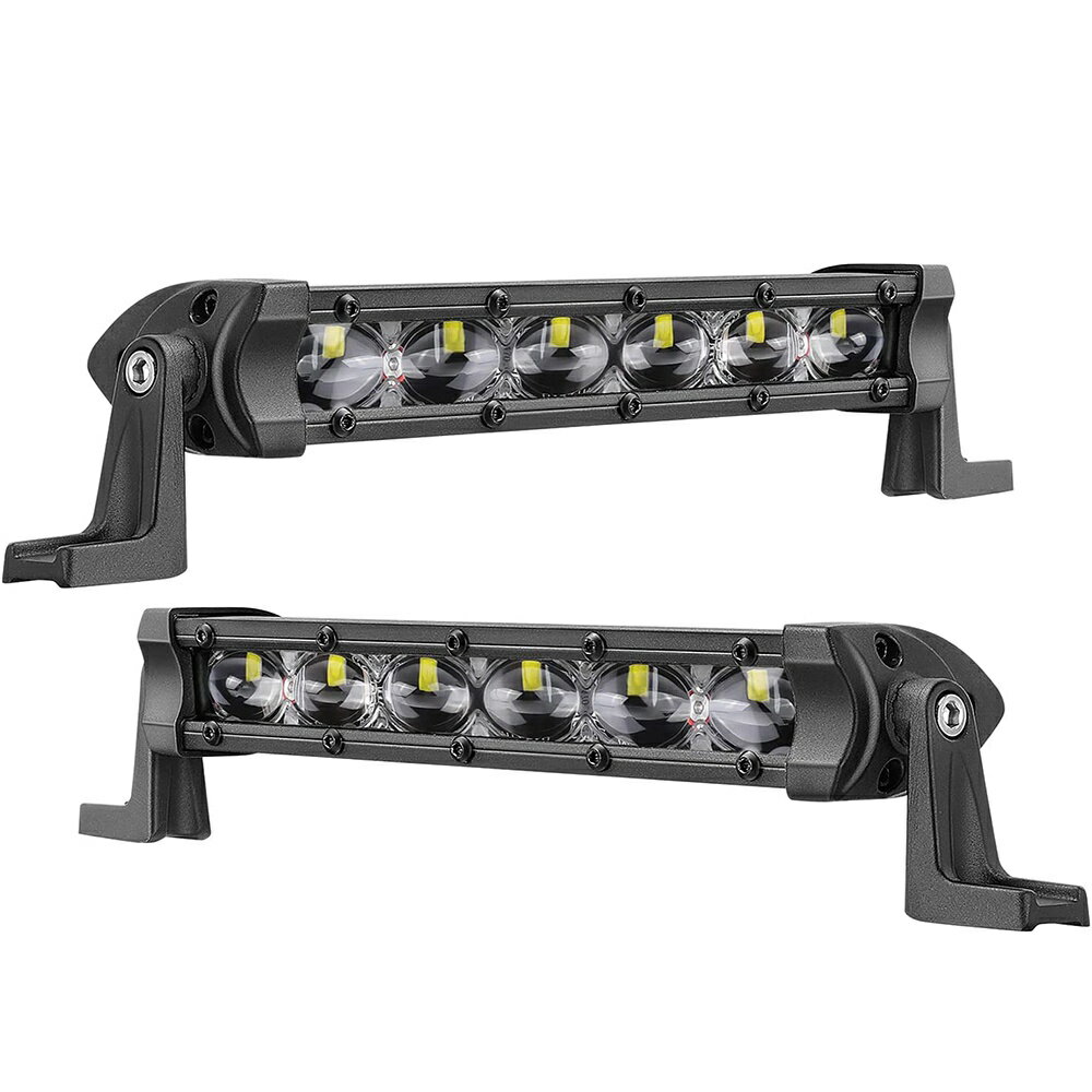 1 對 9D 6 英寸 12V 24V LED 燈條越野聚光燈光束 18W LED 吊艙適用於卡車 4x4 船亞視汽車駕
