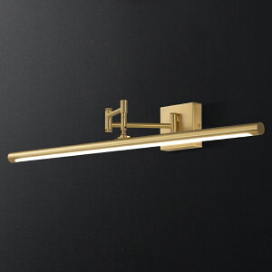 可伸縮全銅美式輕奢鏡前燈簡約現代復古浴室衛生間北歐壁畫鏡前燈