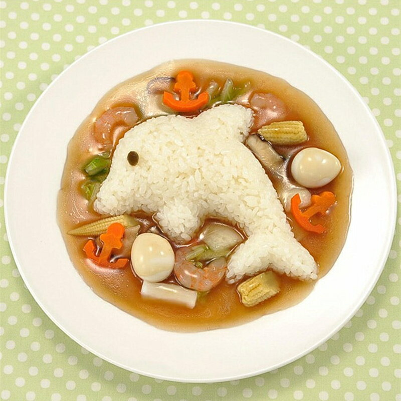 寶寶小兔子海豚紫菜包飯團米飯模具四件套裝便當壽司DIY神器工具1入