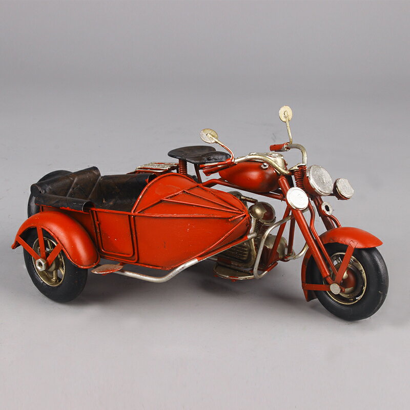 長江750侉子三輪摩托車模型美式鐵藝復古創意家居電視柜裝飾禮物