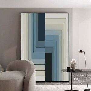 現代簡約臥室裝飾畫層次空間立體感掛畫幾何抽象客廳走廊背景壁畫