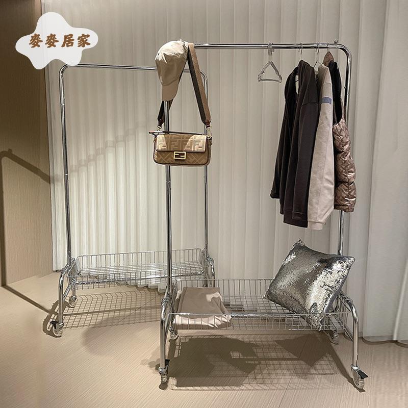 服裝店掛衣 展示架 櫥窗陳列架網紅直播間拍照 掛衣架 落地工廠批發[DD0428002]