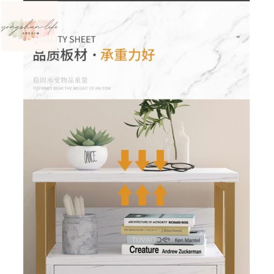 小櫃子 床頭櫃現代簡約輕奢小型白色簡易仿ins風鐵藝臥室櫃子床邊櫃