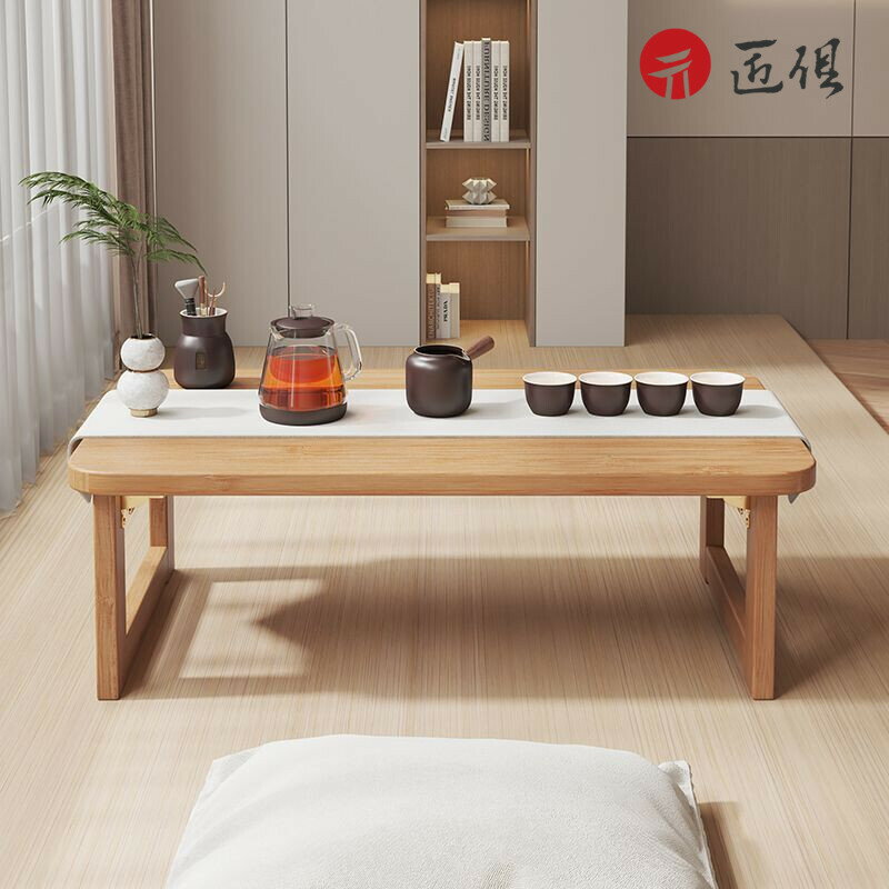 快速出貨 附發票 實木折疊茶幾 茶幾 家用客廳小桌子 茶臺 折疊木桌 簡易小戶型飄窗茶桌 臥室學習小桌子 筆電矮桌041