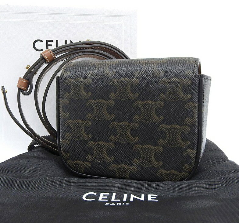精選★CELINE Triomphe 迷你款 凱旋翻蓋LOGO斜背包(預購)  ~【春季女王節 心動優惠 送禮首選★菲尼斯 國際精品3折起】 1