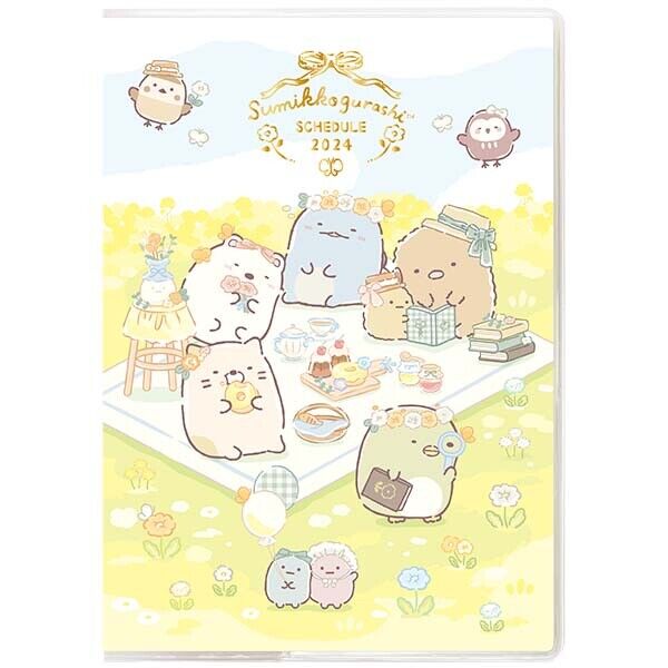 【震撼精品百貨】2024年掛曆/年曆/手帳~角落生物 Sumikko Gurashi~SAN-X2024 B6年曆手帳本-野餐*84041