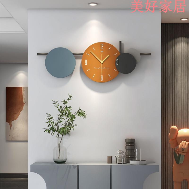 免運 掛鐘 掛鐘輕奢北歐家居裝飾時鐘掛墻現代簡約餐廳壁畫時尚網紅創意鐘表