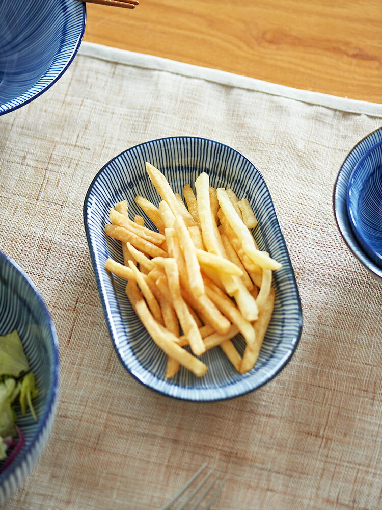 青森日式餐盤盤子菜盤家用創意碟子和風陶瓷碗盤裝菜餐具簡約