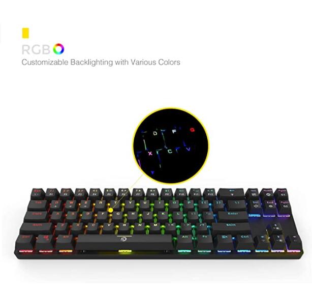 [3美國直購] DREVO Calibur 71-Key RGB LED Backlit 71鍵RGB背光遊戲機械鍵盤 Keyboard ...