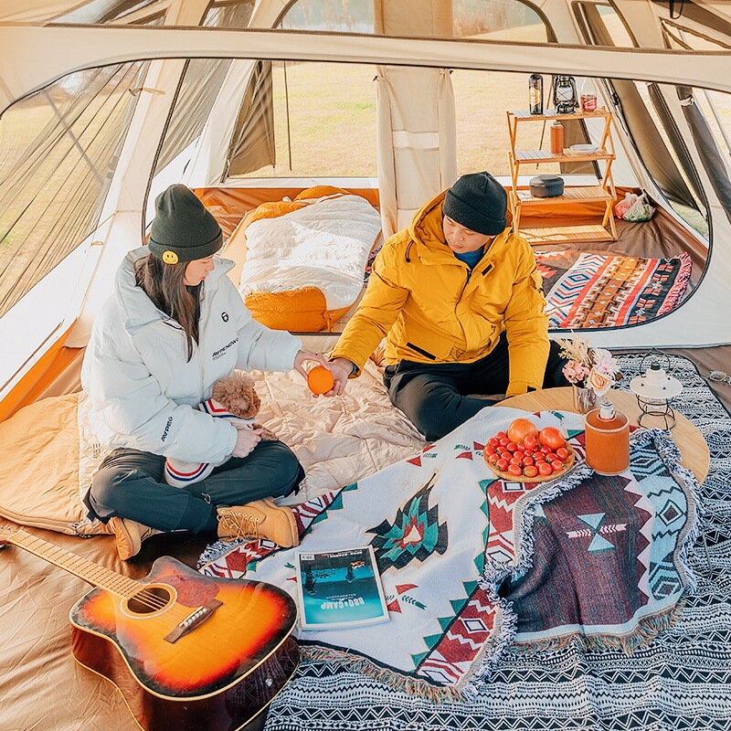 兩室一廳帳篷戶外露營加厚防雨豪華別墅大空間野外營裝備