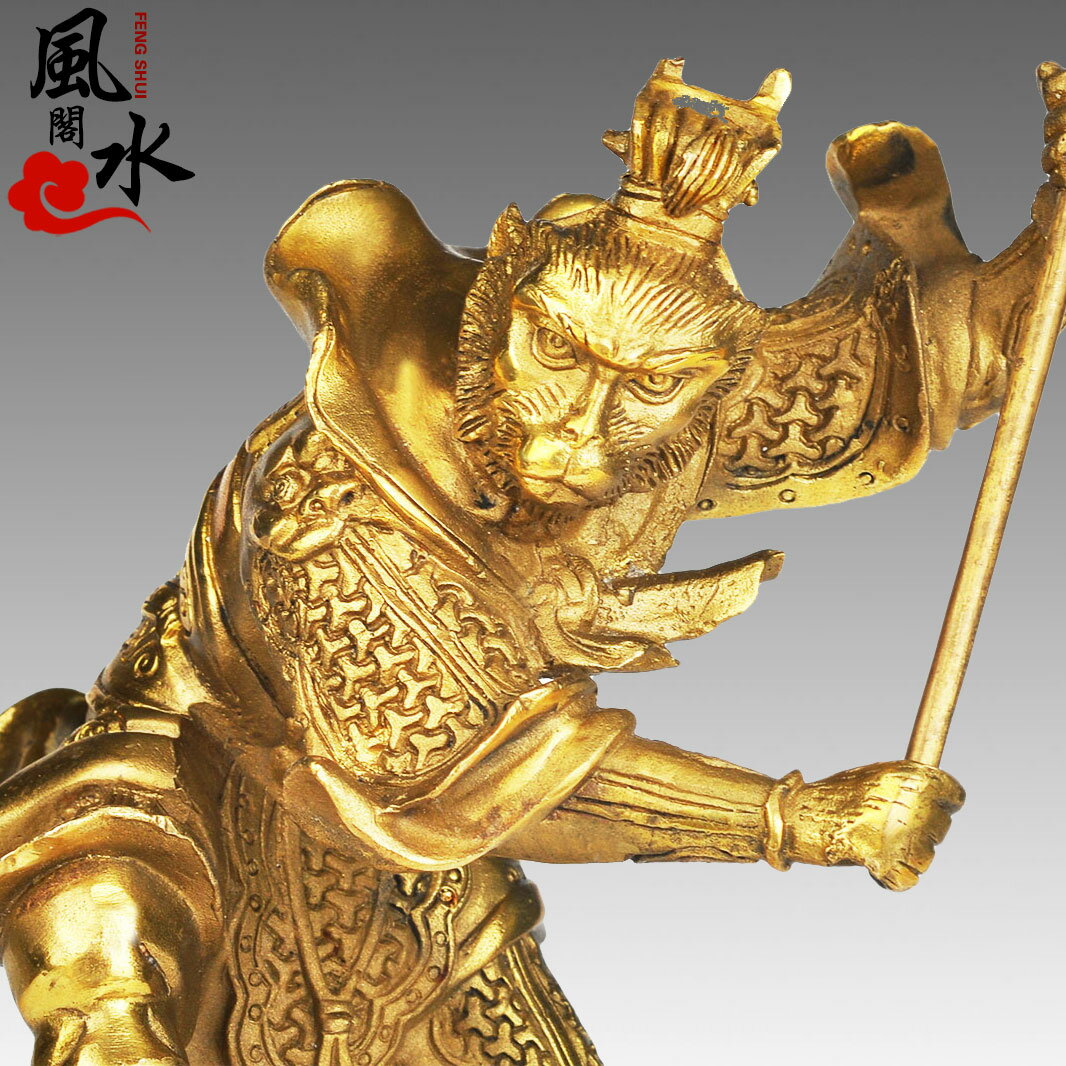 純銅孫悟空齊天大聖擺件家居裝飾品風水工藝品吉祥猴子鬥戰勝佛像