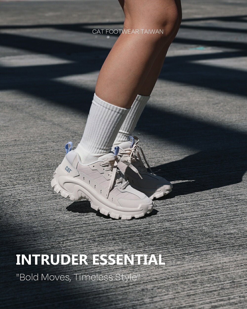 CAT INTRUDER ESSENTIAL 街頭老爺復古休閒鞋 女鞋-白藍 7