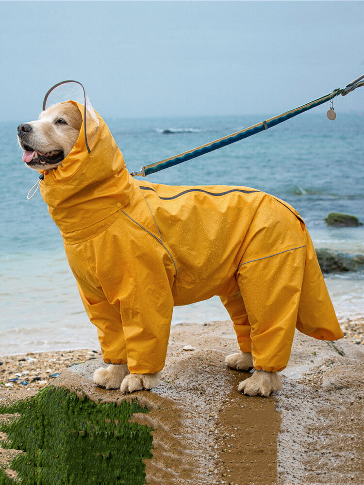 寵物雨披中大型犬雨衣邊牧阿拉斯加大狗雨衣四腳全包壓膠防水雨具 全館免運