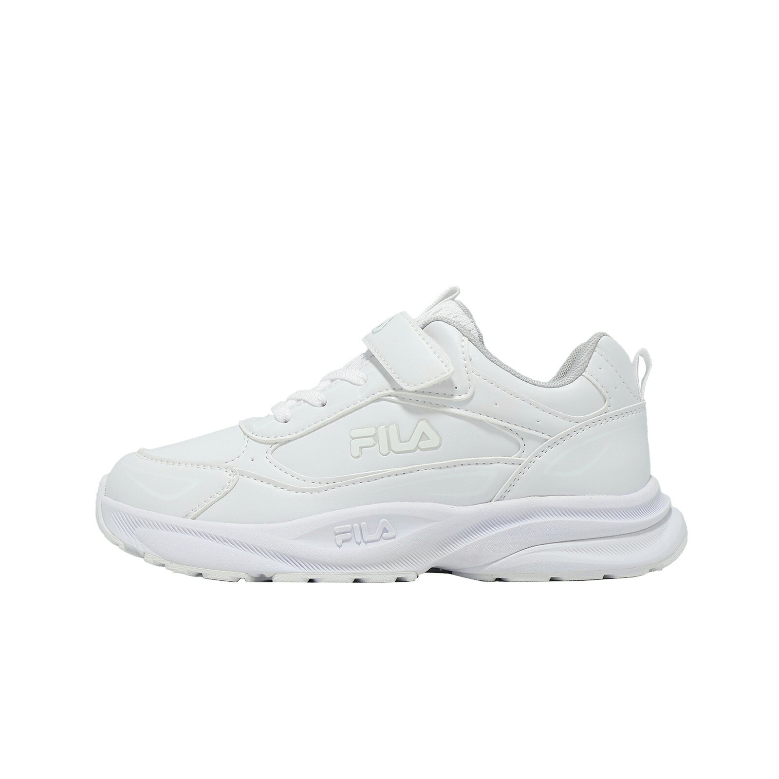 Fila 慢跑鞋 J807A 中大童鞋 女鞋 白 魔鬼氈 運動鞋 斐樂 3J807A111