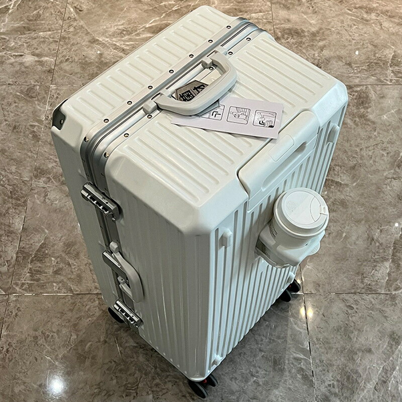 鋁框款行李箱 咖啡架 多功能內裡 海關鎖 彈簧剎車旅行箱 30吋 32吋 大容量 胖胖箱 拉桿箱 行李箱