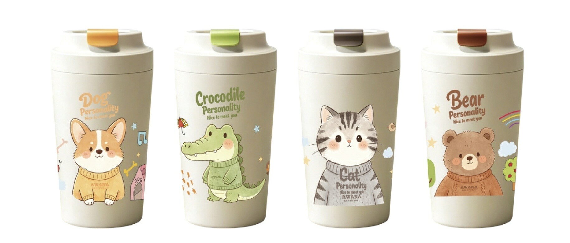 【晨光】AWANA 動物陶瓷咖啡杯380ml 狗狗/貓咪/鱷魚/小熊 4種樣式(123699)【現貨】【APP滿額下單10%點數(單一帳號最高1000點)】9/30止