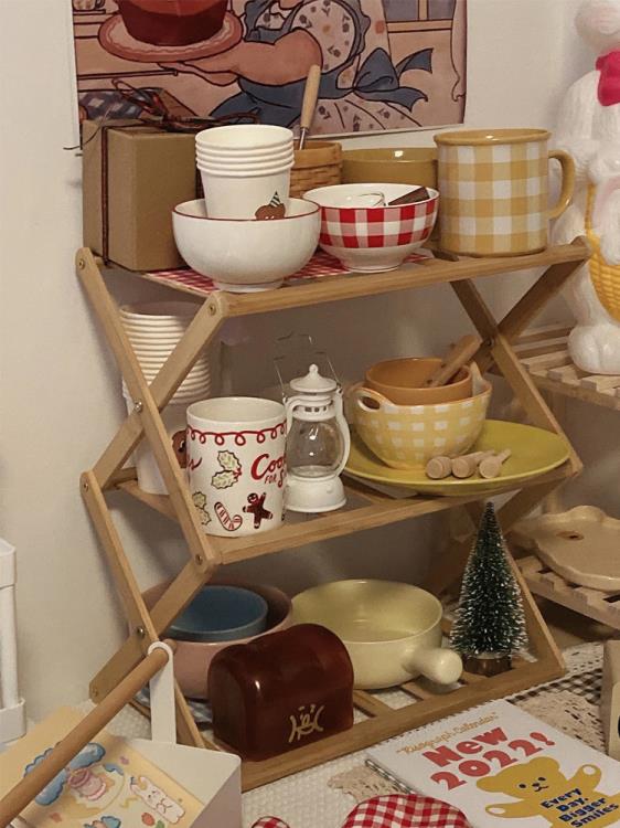 杯架置物架實木質展示桌面家用晾茶水杯廚房網紅創意多功能收納盒