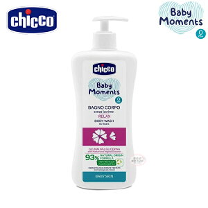 【愛吾兒】Chicco Baby Moments 寶貝嬰兒植萃泡泡浴露500ml-溫和不流淚配方-舒膚錦葵