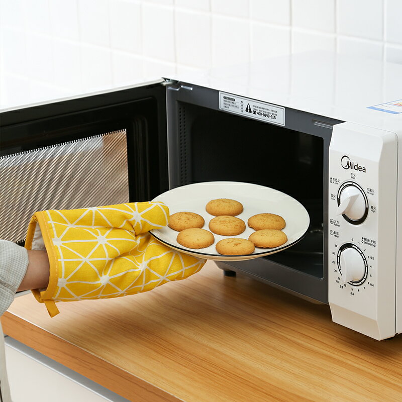 2只 加厚防燙手套隔熱烤箱專用手套微波爐烘焙耐高溫防熱廚房用品