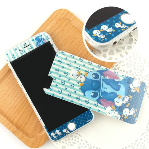 【Disney 】iPhone 6 plus 強化玻璃彩繪保護貼-史迪奇 3
