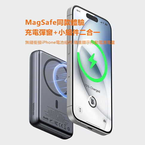 Mcdodo麥多多 LQ MC837 Meta系列20W旋轉支架數顯金屬磁吸行動電源10000mAh 37Wh 6