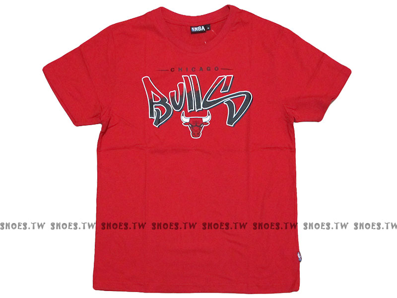 《限時５折》Shoestw【8530212-010】NBA 2015短袖 T恤 公牛 噴漆漸層 紅色 純棉