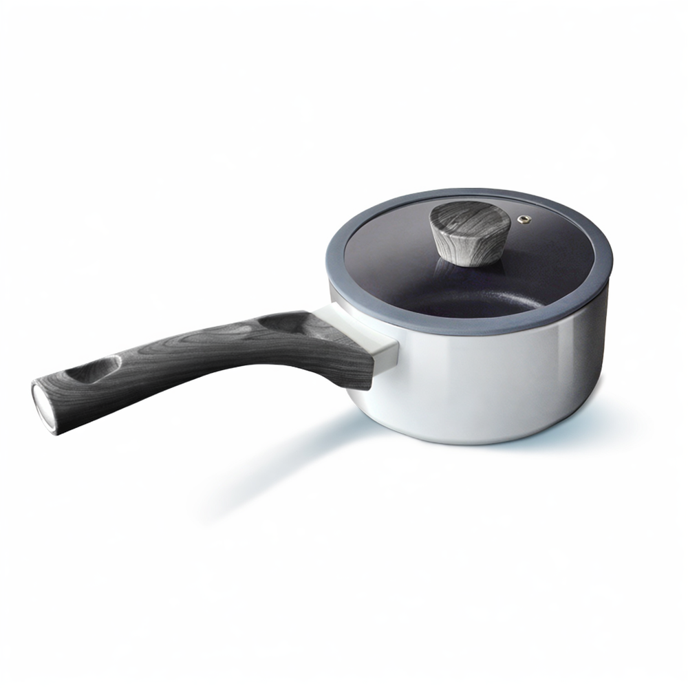 【晨光】仙德曼Sadomain 銀雪日大金不沾片手鍋 附強化玻璃蓋 18cm(080766)【現貨】