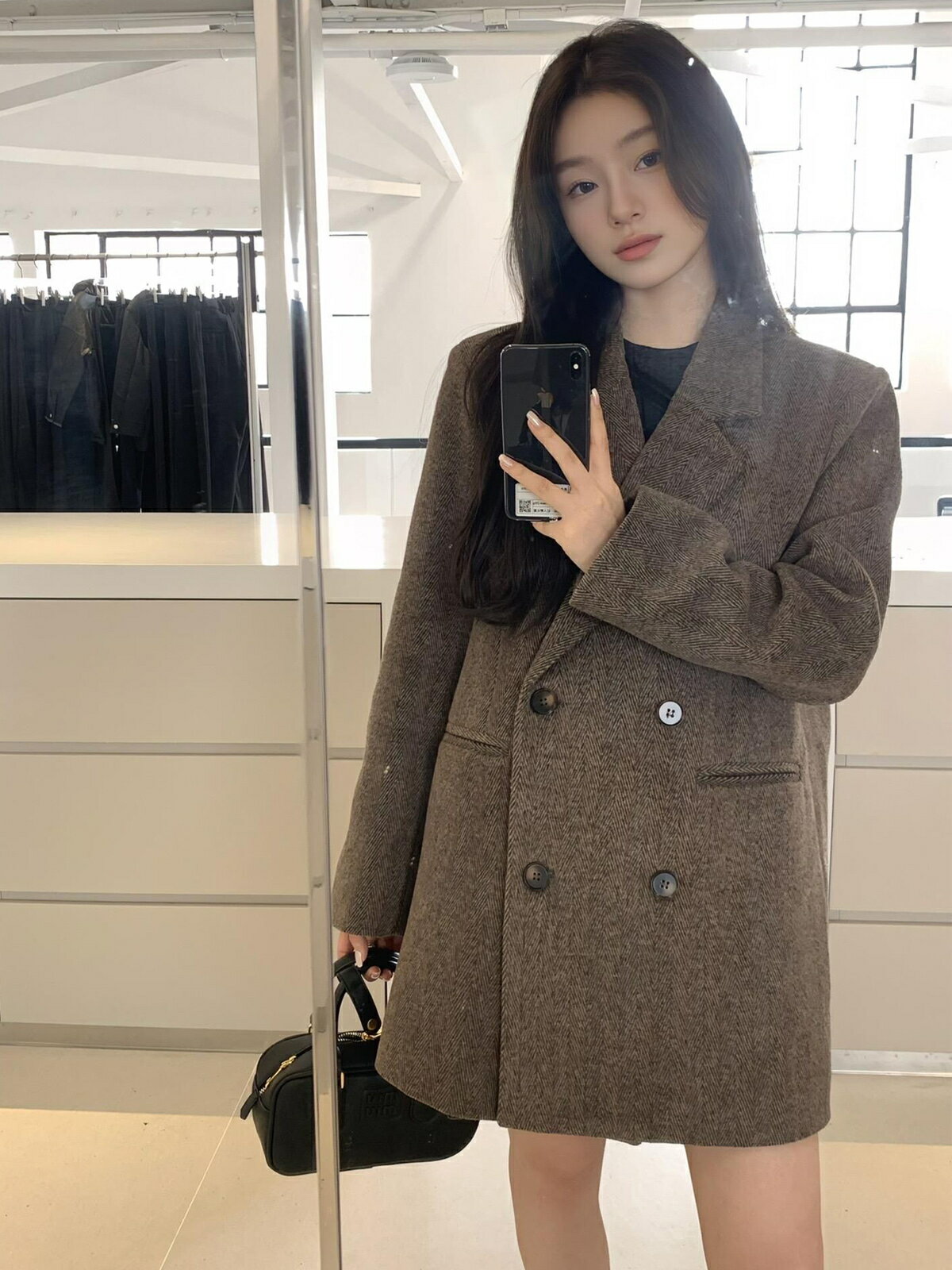 西裝毛呢大衣女秋冬季2024年新款高階感短款外套呢子小個子赫本風【淘夢屋】