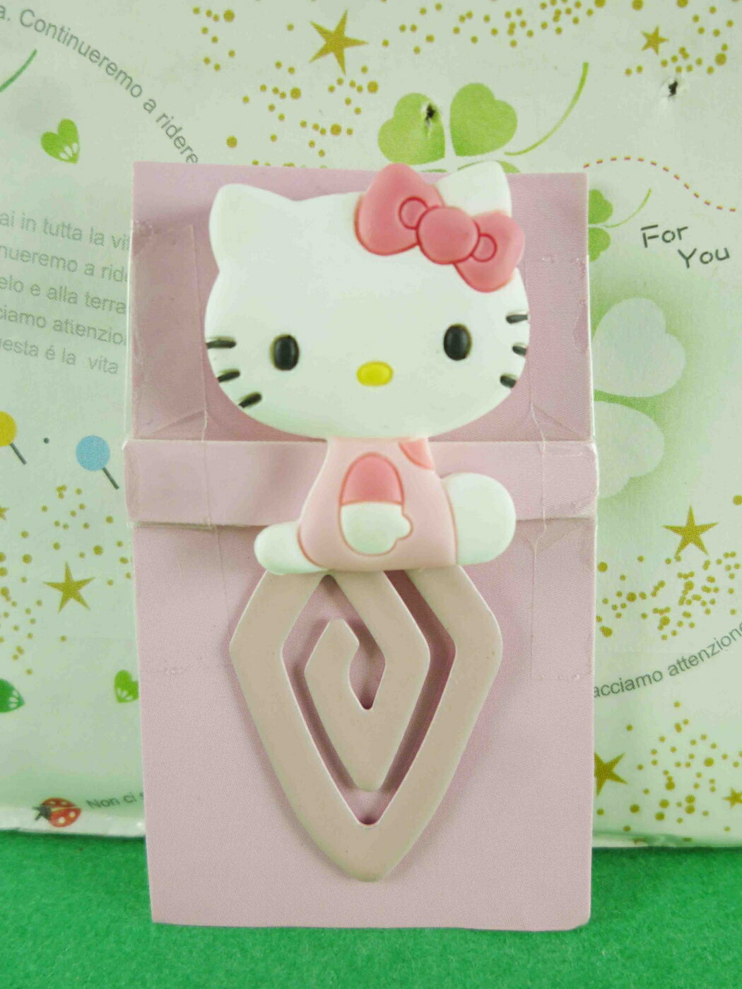 【震撼精品百貨】Hello Kitty 凱蒂貓 造型夾-菱形書夾-粉色(小) 震撼日式精品百貨