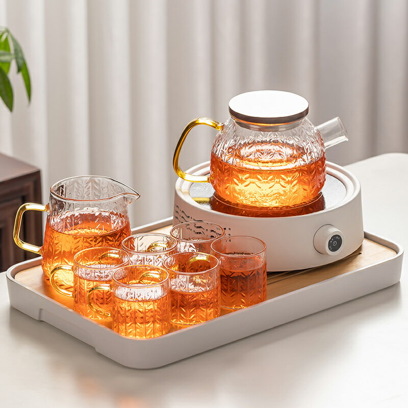 耐熱玻璃茶具套裝家用單壺大容量茶壺泡茶過濾壺花茶紅茶泡茶神器