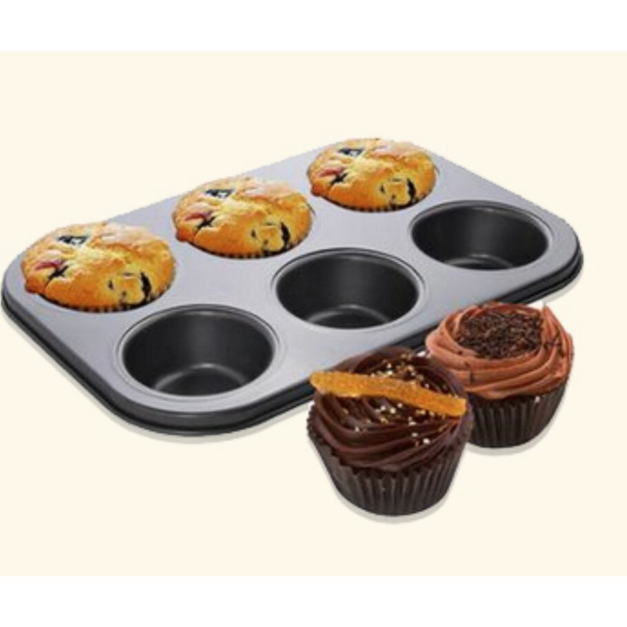 大號 6連 圓形 馬芬烤盤 布朗尼 瑪芬 蛋糕模 蛋糕 杯子 蛋糕模 布朗尼 烤盤 杯子蛋糕 烤盤 烘焙 工具