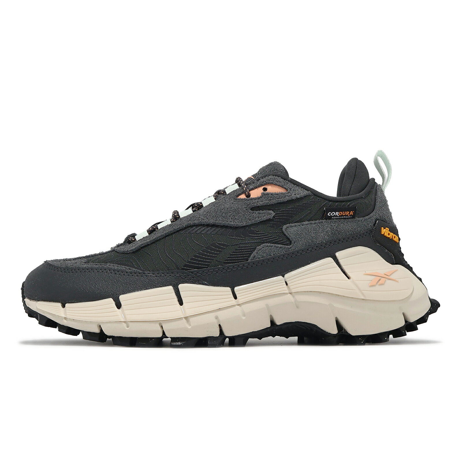 Reebok 戶外鞋 Zig Kinetica 2.5 Edge 男鞋 灰 米白 CORDURA 抗撕裂 防潑水 100074673