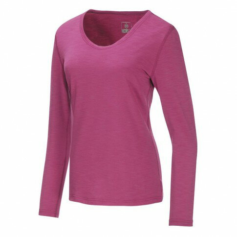 台灣《Mountneer》 女圓領遠紅雲彩保暖衣 紫羅蘭