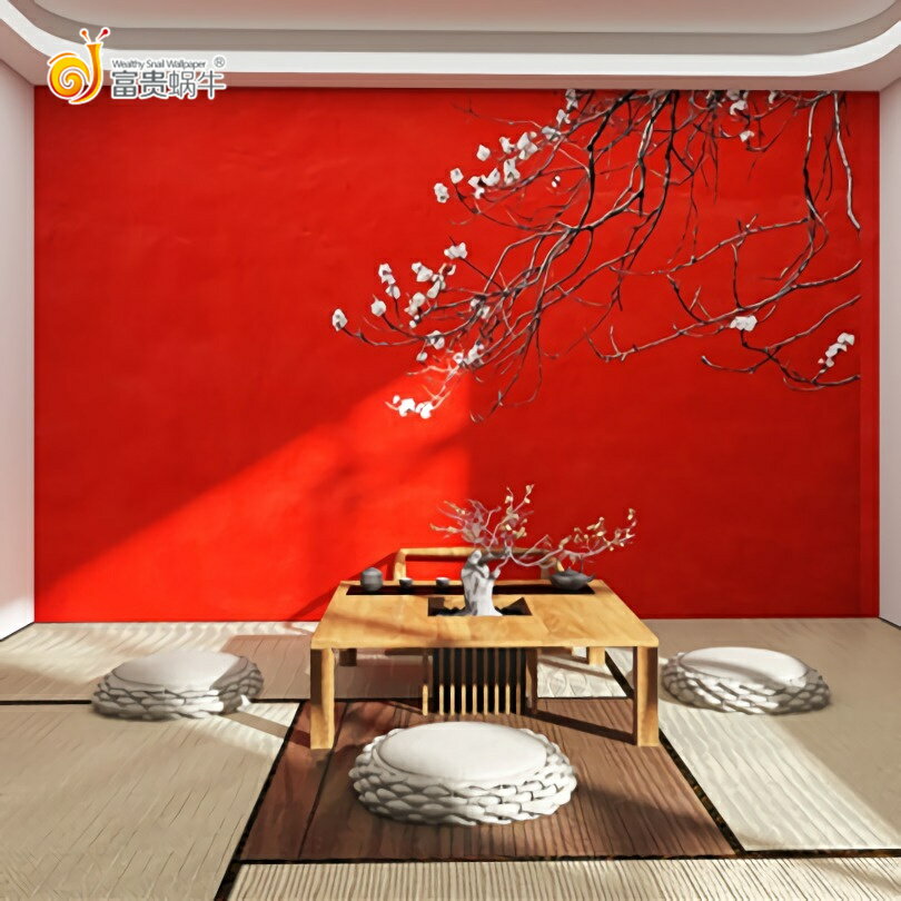 3d立體故宮紅墻壁紙中國風古典客廳臥室中式主題飯店拍照背景墻紙