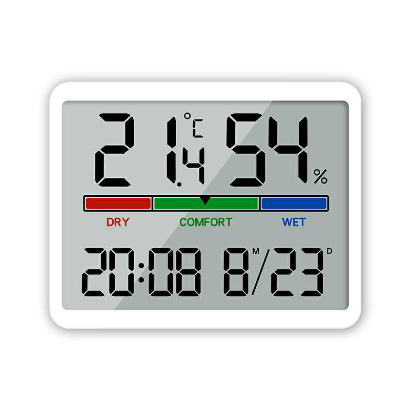 磁吸時鐘 多功能溫溼度計 大屏室內電子鬧鐘 溫度計溼度計日期顯示可擺放掛牆磁吸