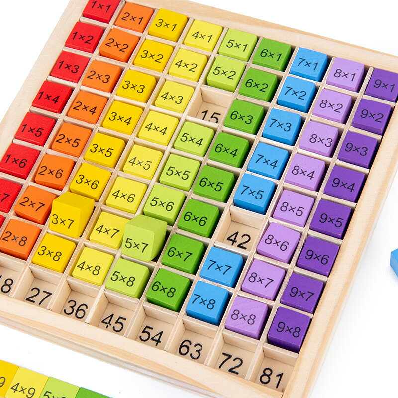 九九乘法木製玩具 乘法版 教學教具 數學玩具 99乘法表