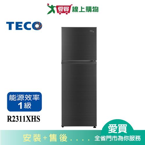 TECO東元231L變頻雙門冰箱R2311XHS含配送+安裝【愛買】